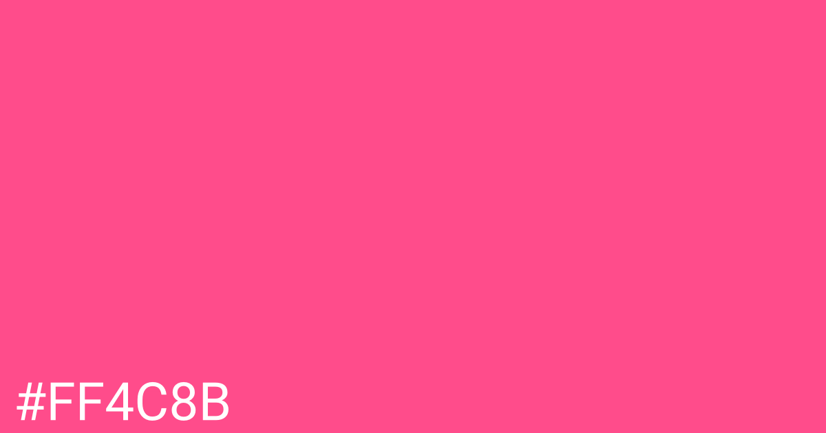 Hex color #ff4c8b graphic