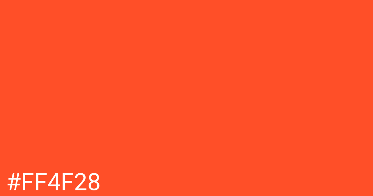 Hex color #ff4f28 graphic
