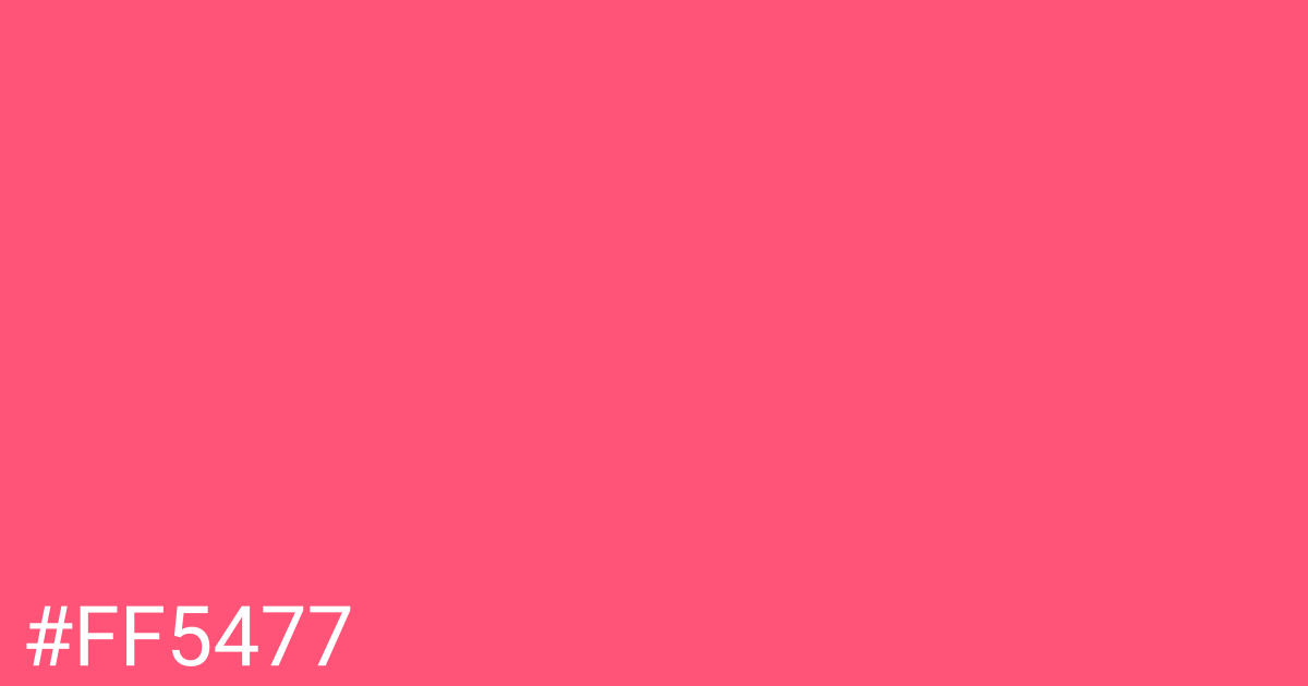 Hex color #ff5477 graphic