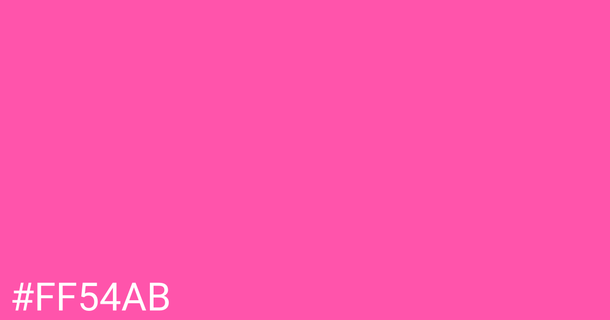 Hex color #ff54ab graphic