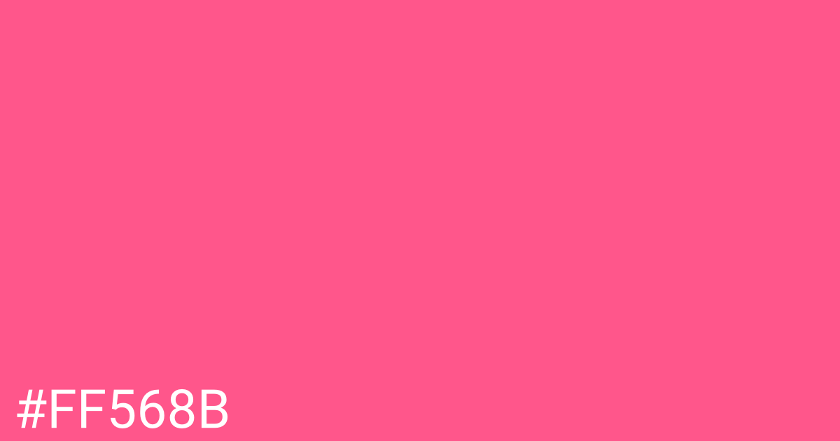 Hex color #ff568b graphic