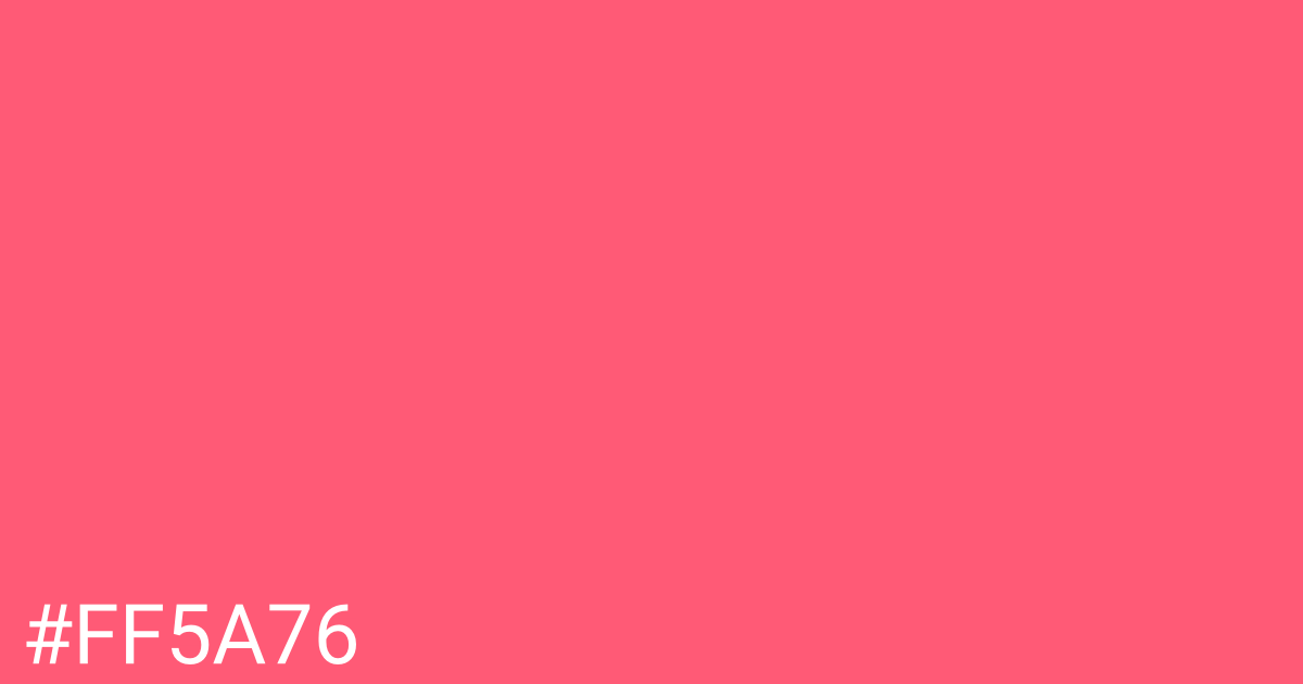 Hex color #ff5a76 graphic