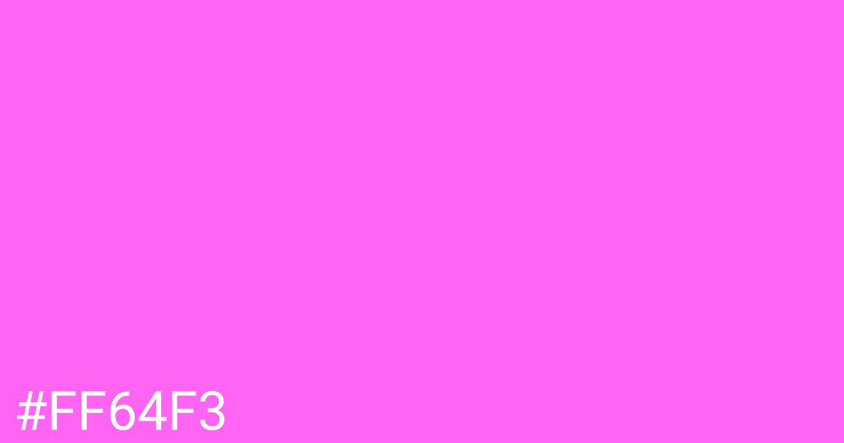 Hex color #ff64f3 graphic