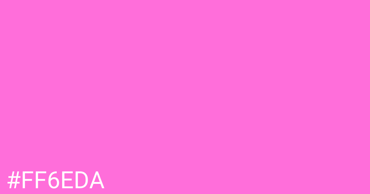 Hex color #ff6eda graphic