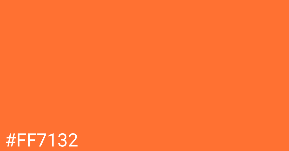 Hex color #ff7132 graphic