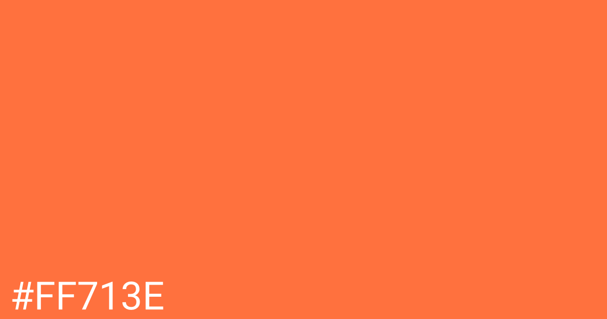 Hex color #ff713e graphic