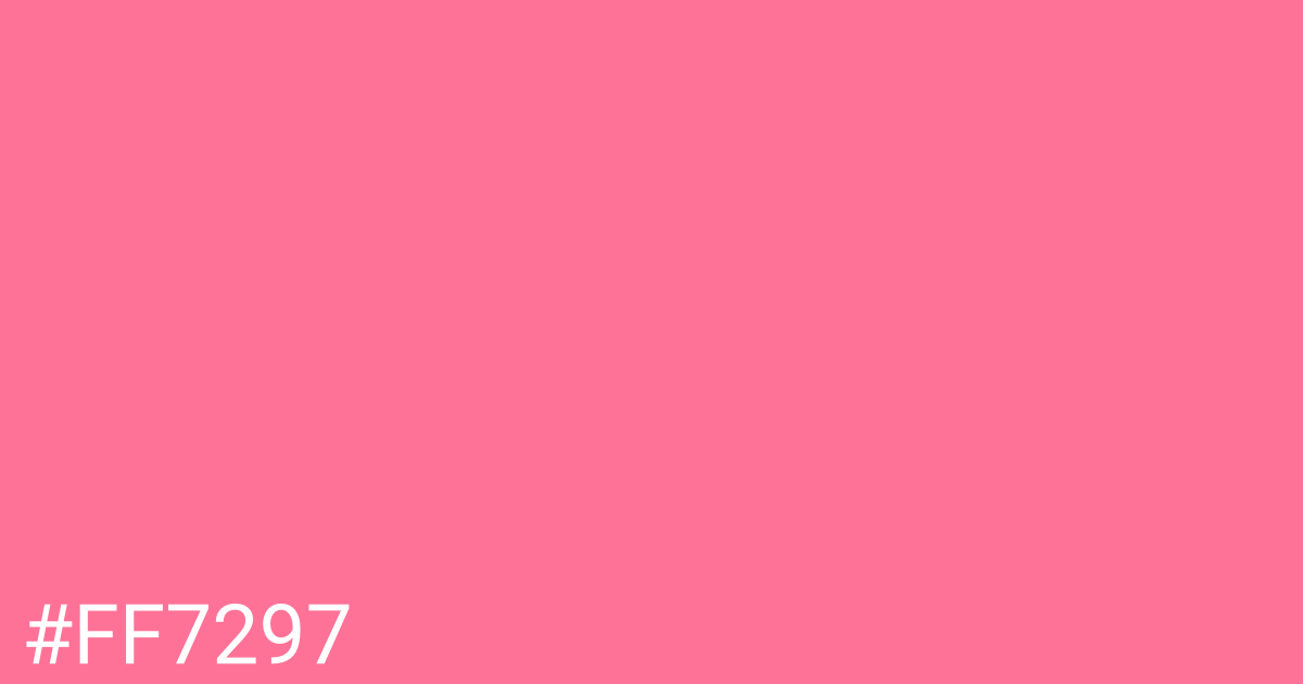 Hex color #ff7297 graphic