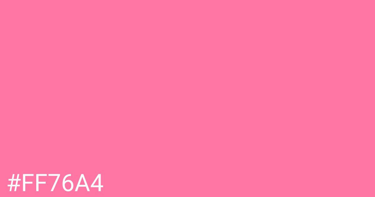 Hex color #ff76a4 graphic