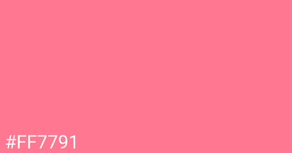 Hex color #ff7791 graphic