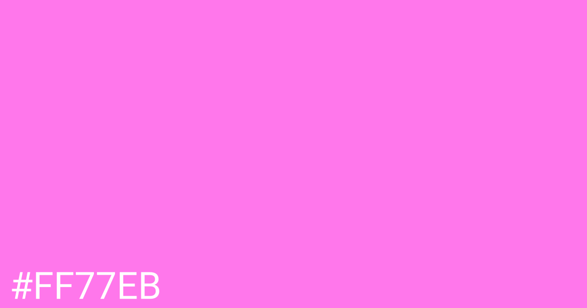 Hex color #ff77eb graphic