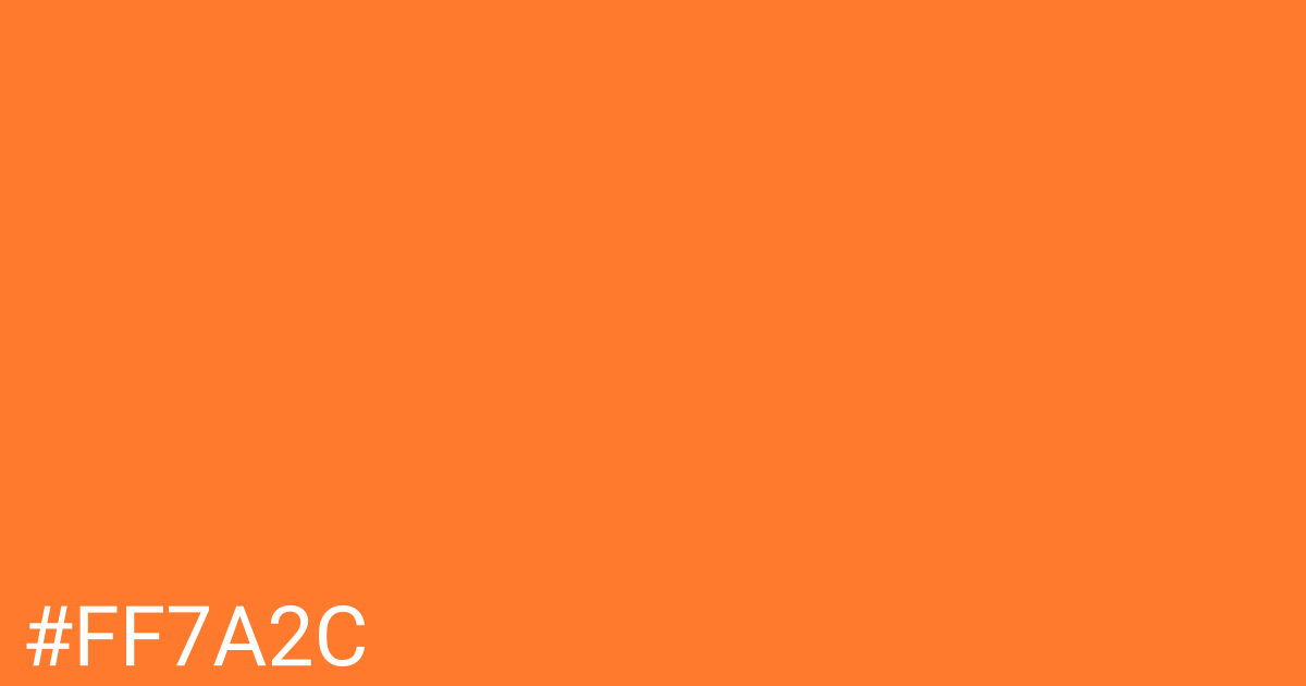 Hex color #ff7a2c graphic