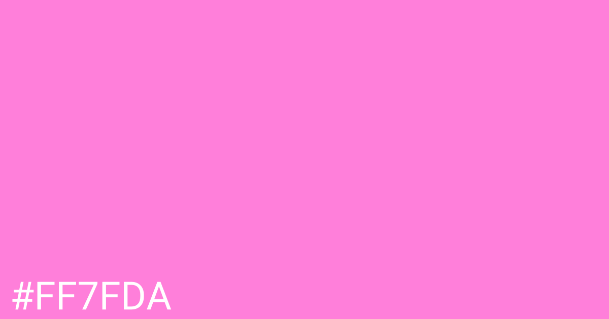 Hex color #ff7fda graphic