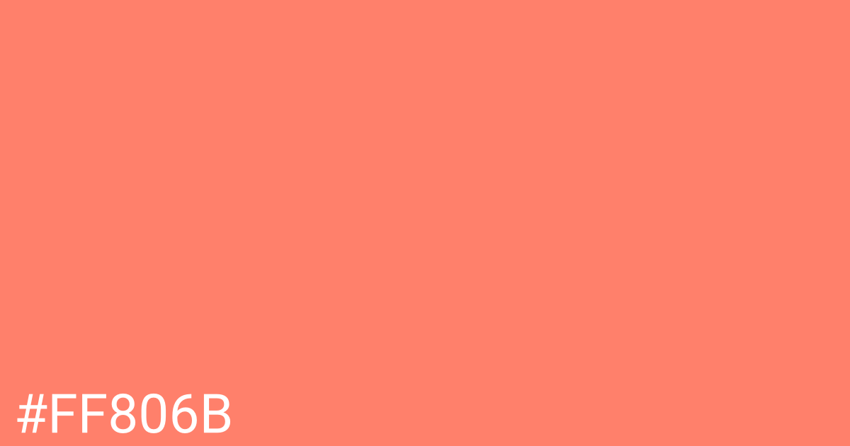 Hex color #ff806b graphic