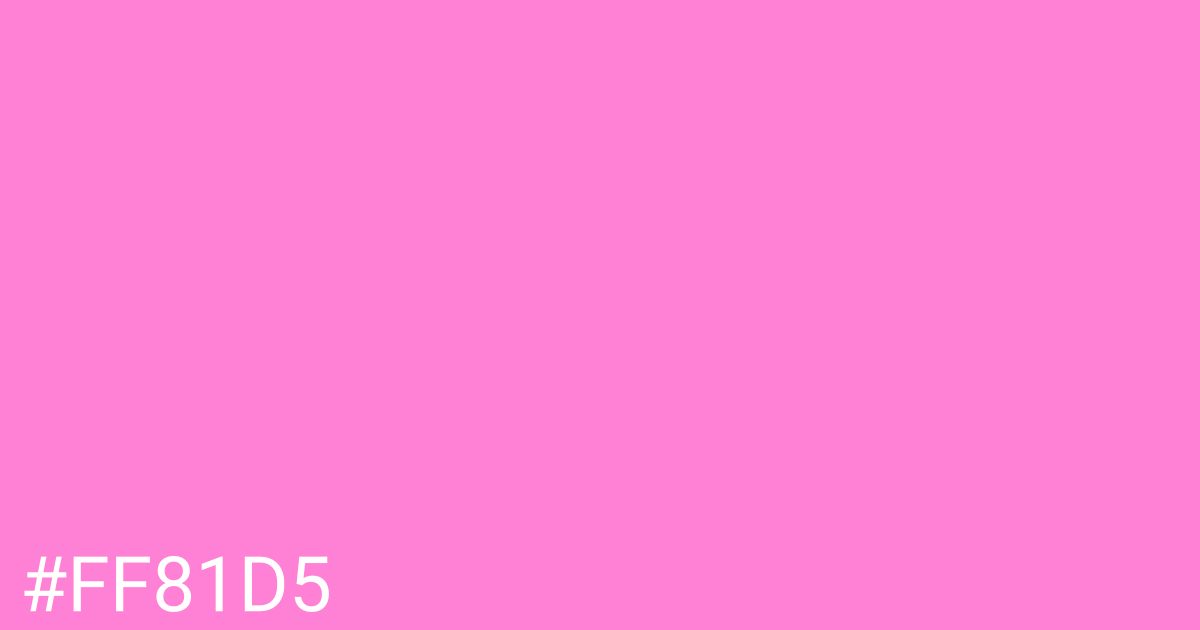 Hex color #ff81d5 graphic