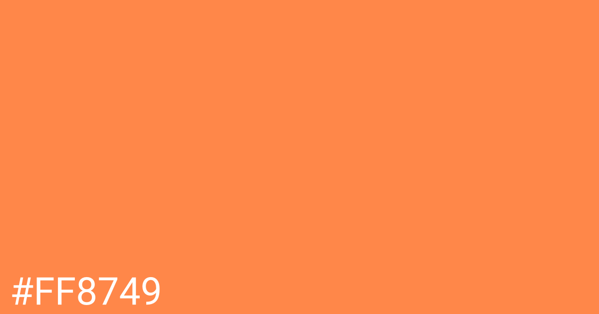 Hex color #ff8749 graphic