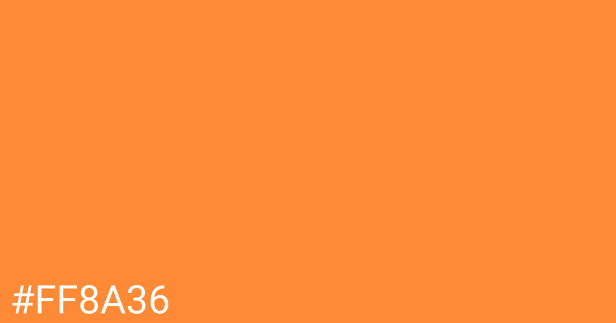 Hex color #ff8a36 graphic