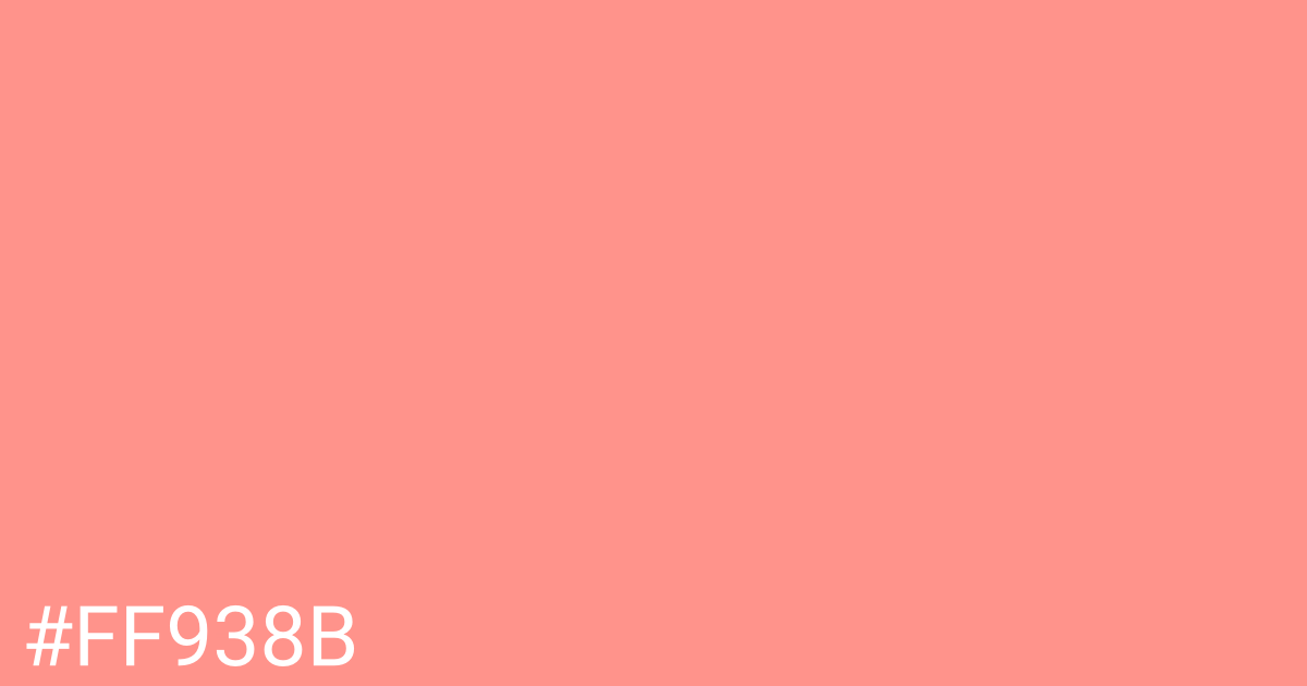 Hex color #ff938b graphic