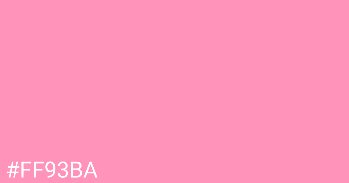 Hex color #ff93ba graphic