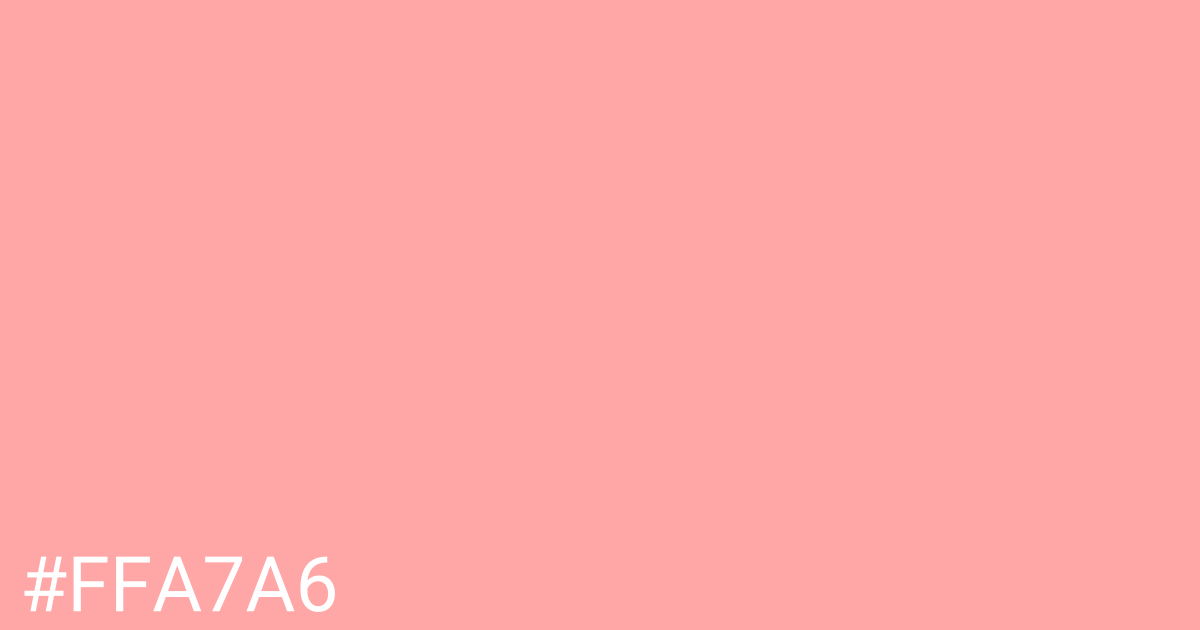 Hex color #ffa7a6 graphic