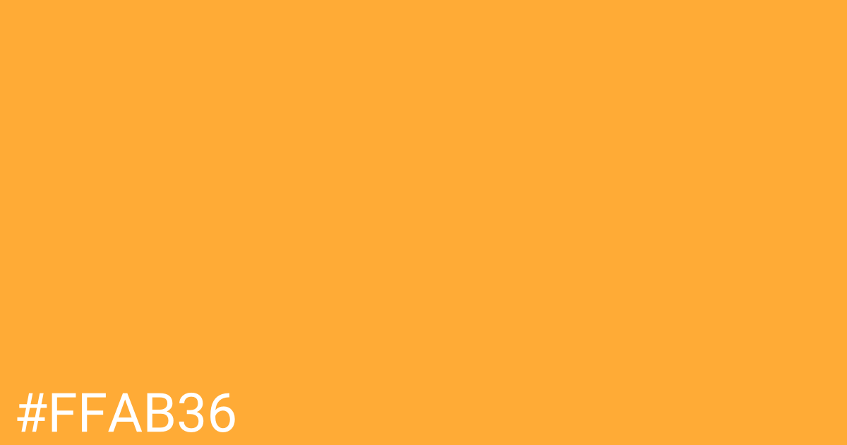 Hex color #ffab36 graphic