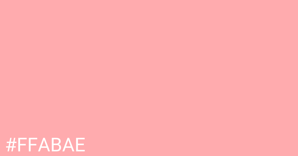 Hex color #ffabae graphic