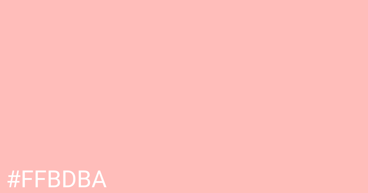 Hex color #ffbdba graphic