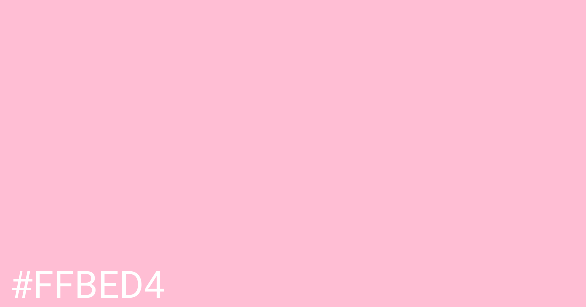 Hex color #ffbed4 graphic