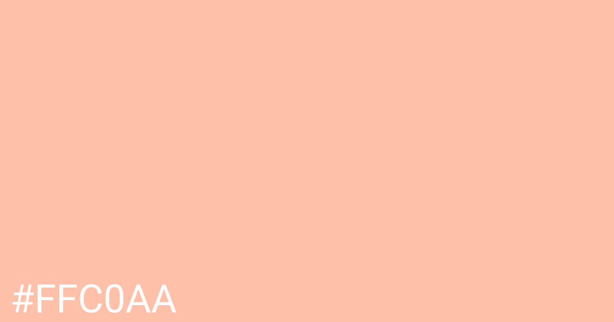 Hex color #ffc0aa graphic