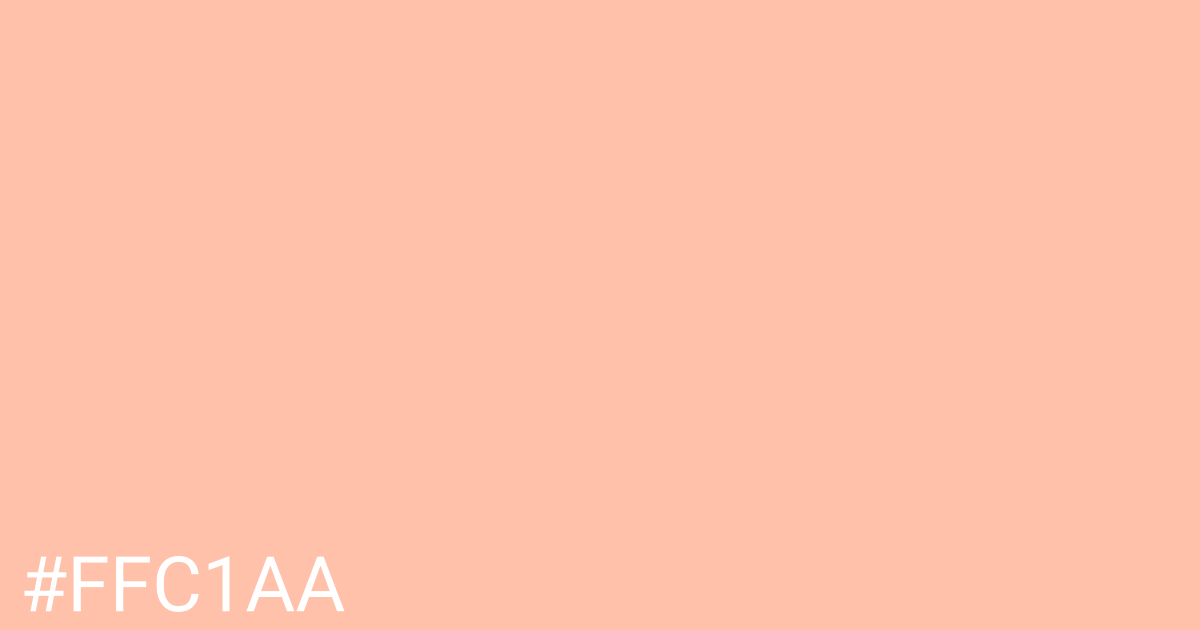 Hex color #ffc1aa graphic