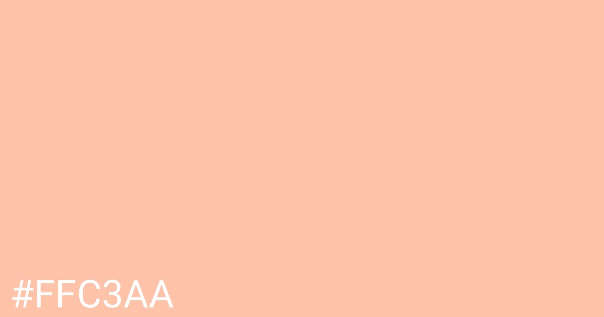 Hex color #ffc3aa graphic