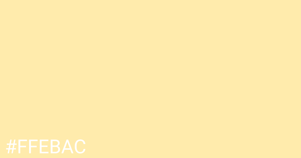 Hex color #ffebac graphic