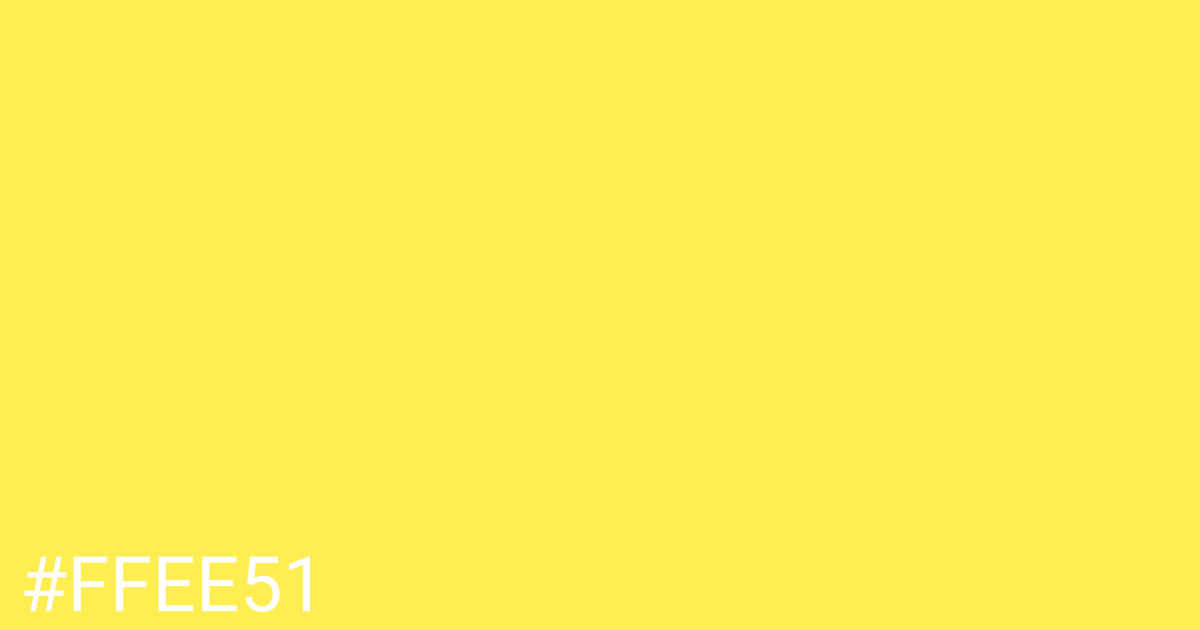 Hex color #ffee51 graphic