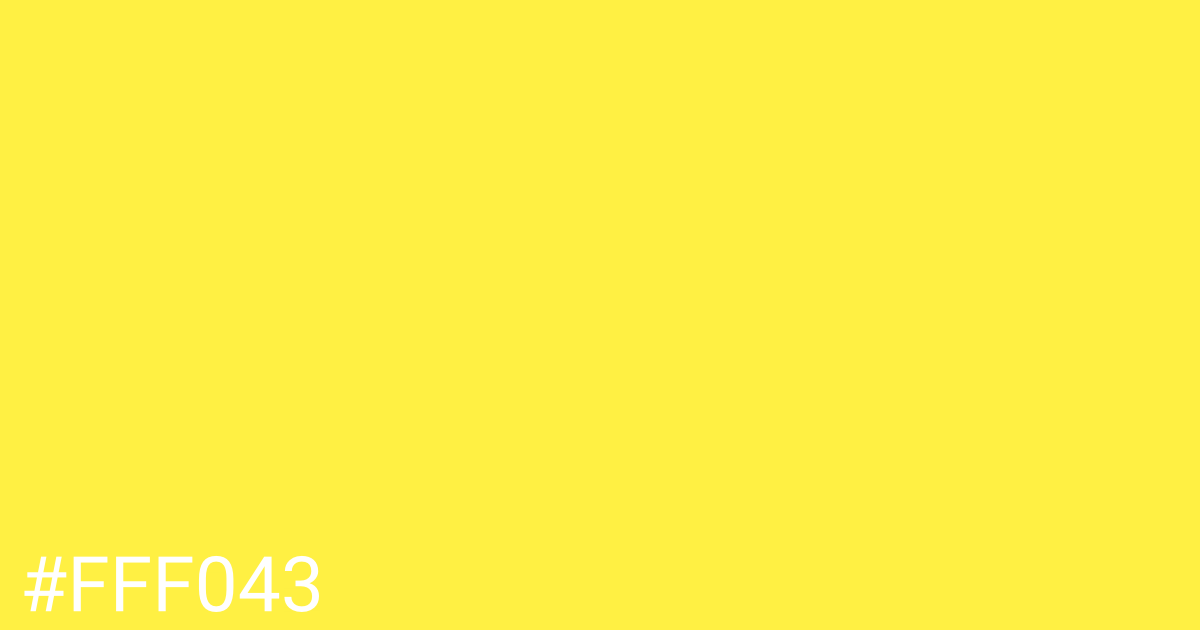 Hex color #fff043 graphic