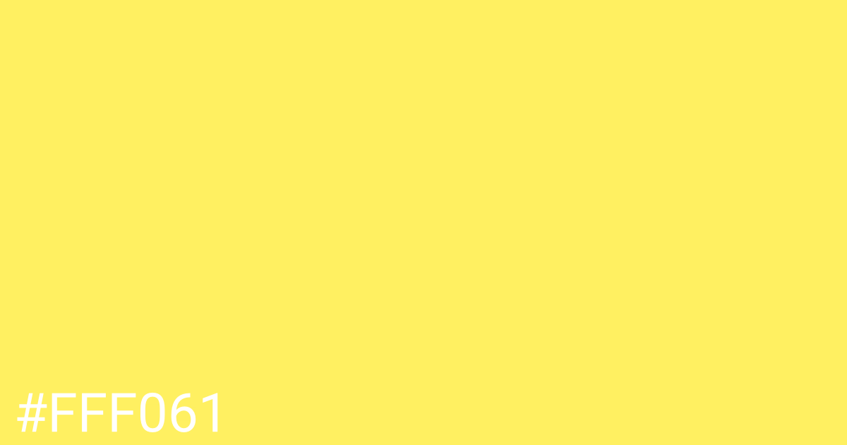Hex color #fff061 graphic