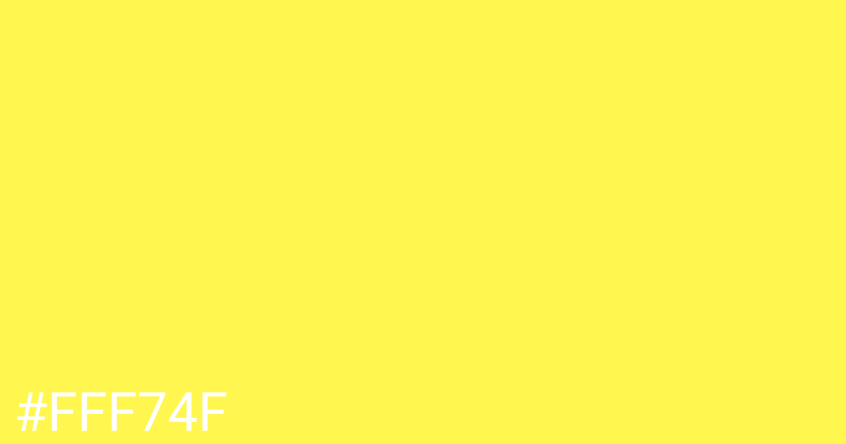 Hex color #fff74f graphic