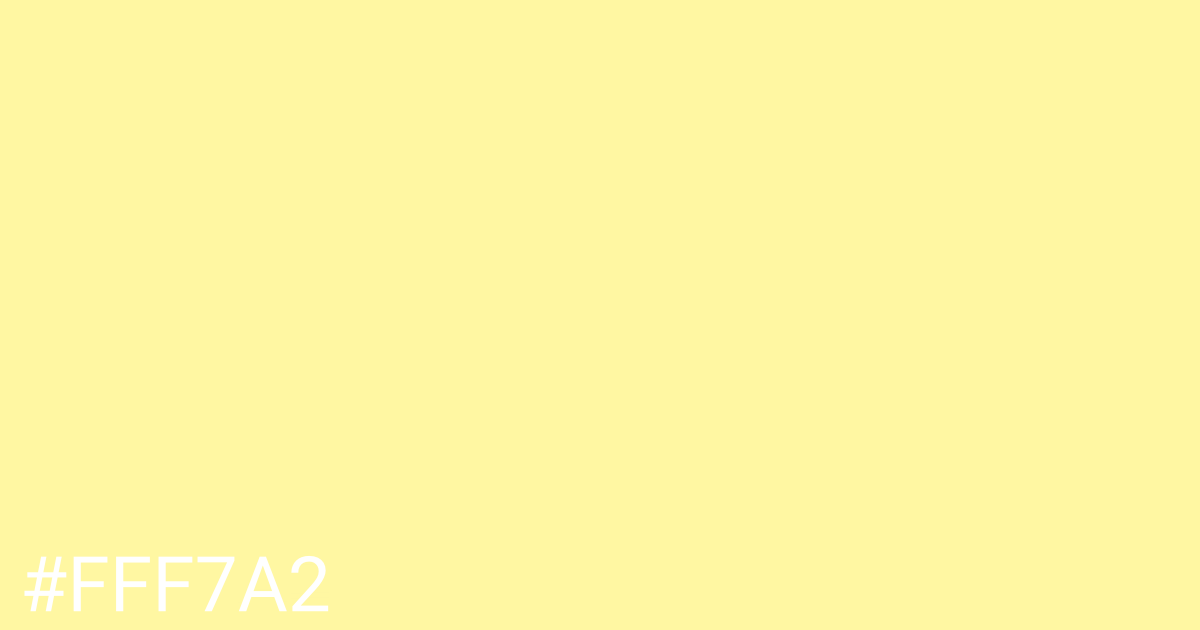 Hex color #fff7a2 graphic