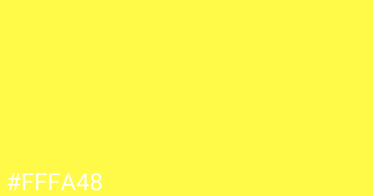Hex color #fffa48 graphic