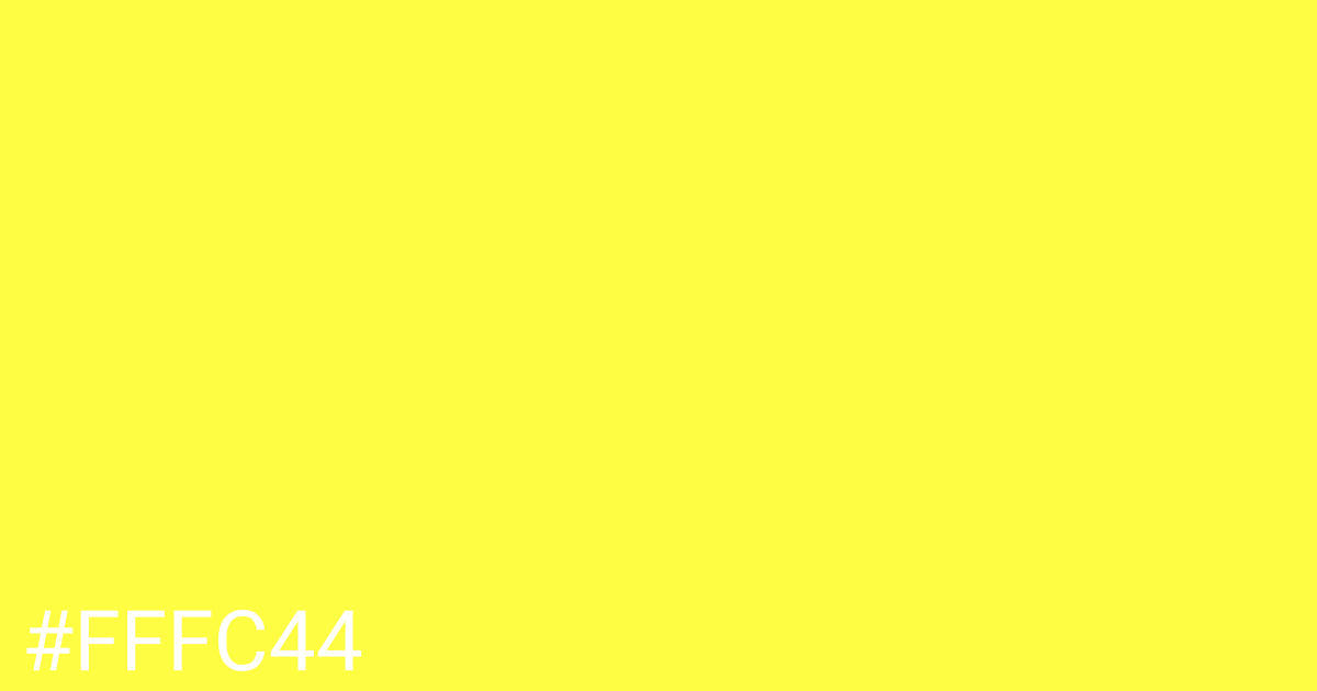 Hex color #fffc44 graphic