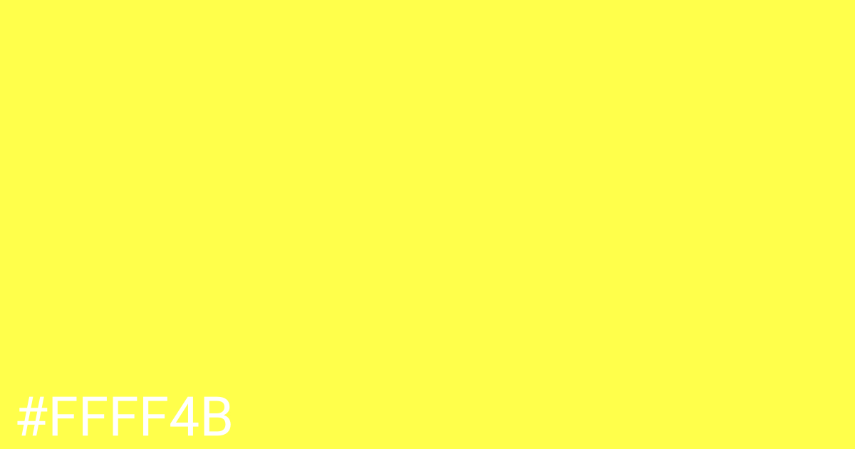 Hex color #ffff4b graphic