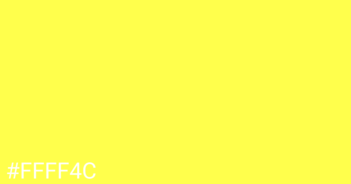 Hex color #ffff4c graphic