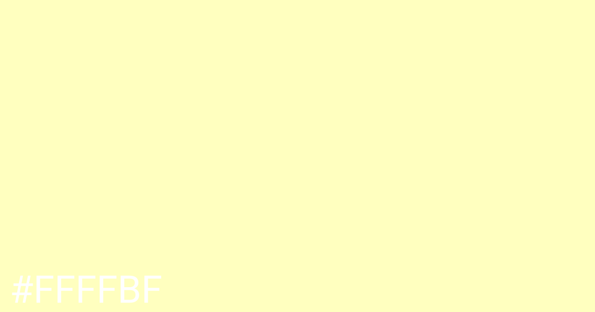 Hex color #ffffbf graphic